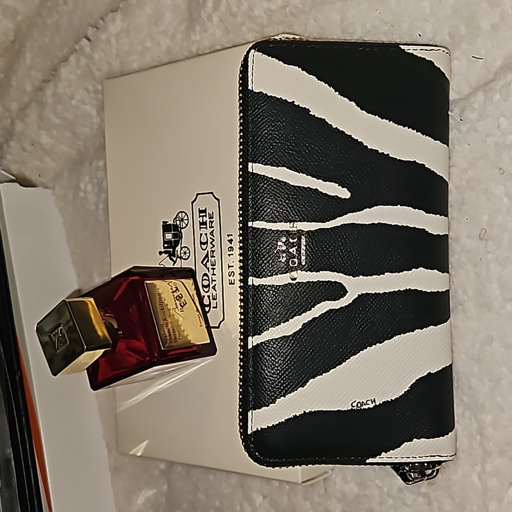 Zebra Print Leather COACH Wallet
